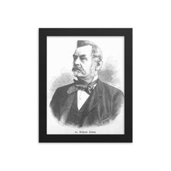 Carl Friedrich Wilhelm Jordan framed print on a plain backdrop in size 8"x10".