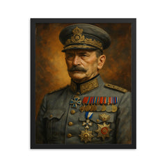 Carl Gustaf Emil Mannerheim framed print on a plain backdrop in size 16"x20".