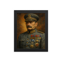 Carl Gustaf Emil Mannerheim framed print on a plain backdrop in size 8"x10".