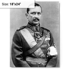 Carl Gustaf Emil Mannerheim metal print on a plain backdrop in size 18"x24".