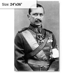 Carl Gustaf Emil Mannerheim metal print on a plain backdrop in size 24"x36".