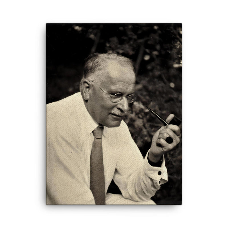 Carl Jung canvas print on a plain backdrop in size 18