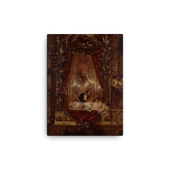 Carl Kahler, A Night at the Opera, (1855 - 1906) canvas print on a plain backdrop in size 12"x16".