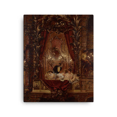 Carl Kahler, A Night at the Opera, (1855 - 1906) canvas print on a plain backdrop in size 16"x20".