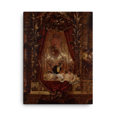 Carl Kahler, A Night at the Opera, (1855 - 1906) canvas print on a plain backdrop in size 18"x24".