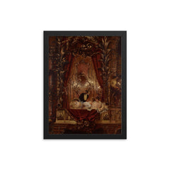 Carl Kahler, A Night at the Opera, (1855 - 1906) framed print on a plain backdrop in size 12"x16".