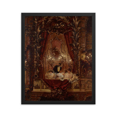 Carl Kahler, A Night at the Opera, (1855 - 1906) framed print on a plain backdrop in size 16"x20".