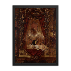 Carl Kahler, A Night at the Opera, (1855 - 1906) framed print on a plain backdrop in size 18"x24".