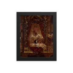 Carl Kahler, A Night at the Opera, (1855 - 1906) framed print on a plain backdrop in size 8"x10".