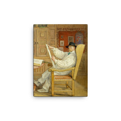 Carl Larsson canvas print on a plain backdrop in size 12"x16".