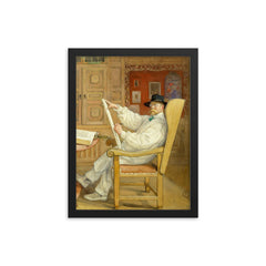 Carl Larsson framed print on a plain backdrop in size 12"x16".