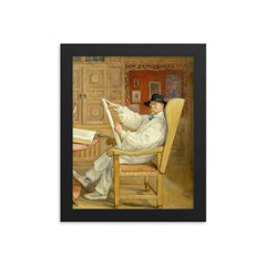 Carl Larsson framed print on a plain backdrop in size 8"x10".