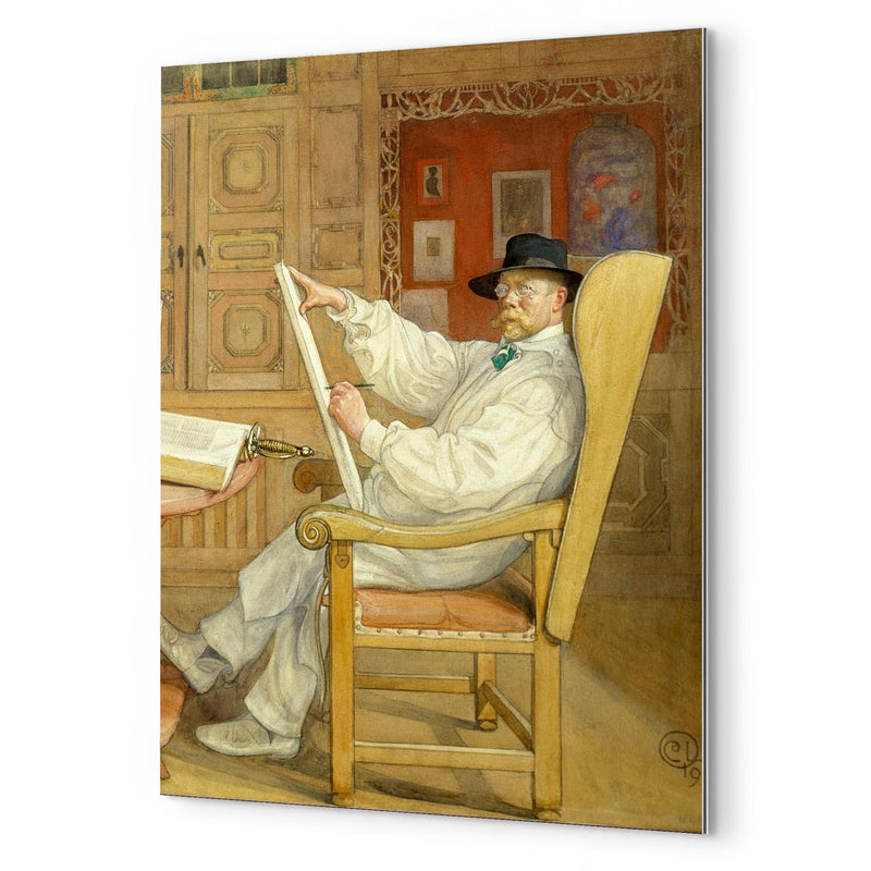 Carl Larsson metal print mockup