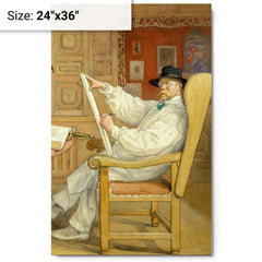 Carl Larsson metal print on a plain backdrop in size 24"x36".