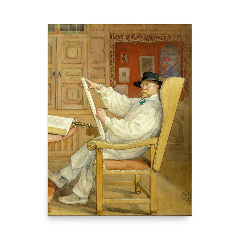 Carl Larsson poster on a plain backdrop in size 18