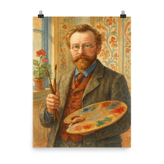 Carl Larsson poster on a plain backdrop in size 8"x10".