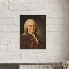 Carl Linnaeus metal print mockup