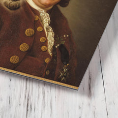Carl Linnaeus metal print mockup