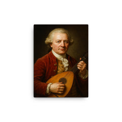 Carl Michael Bellman portrait canvas print on a plain backdrop in size 12"x16".