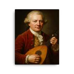 Carl Michael Bellman portrait canvas print on a plain backdrop in size 16"x20".