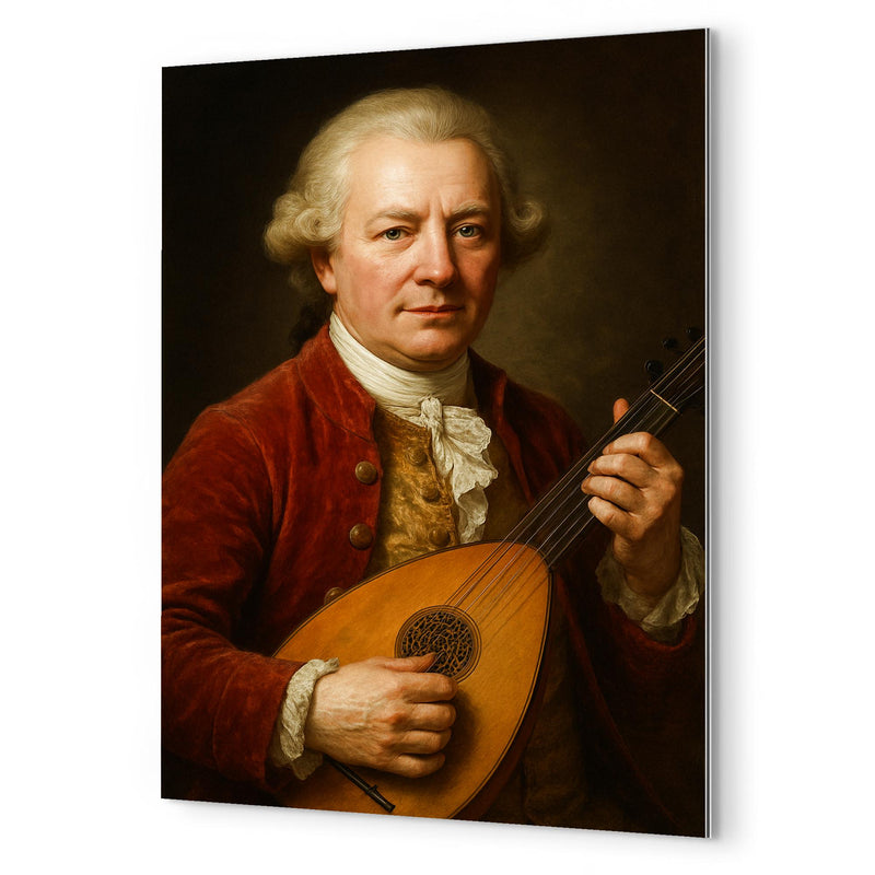 Carl Michael Bellman portrait metal print mockup