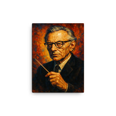 Carl Orff canvas print on a plain backdrop in size 12"x16".