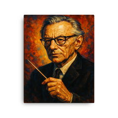 Carl Orff canvas print on a plain backdrop in size 16"x20".