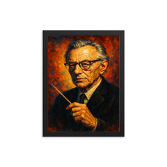 Carl Orff framed print on a plain backdrop in size 12"x16".