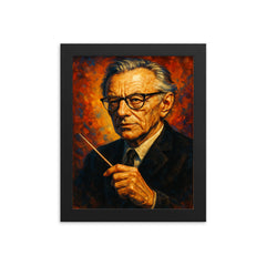 Carl Orff framed print on a plain backdrop in size 8"x10".