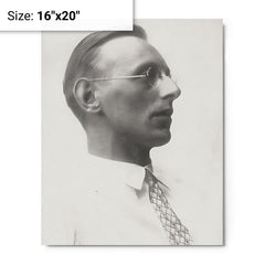 Carl Orff metal print on a plain backdrop in size 16"x20".