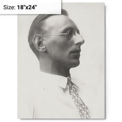 Carl Orff metal print on a plain backdrop in size 18"x24".