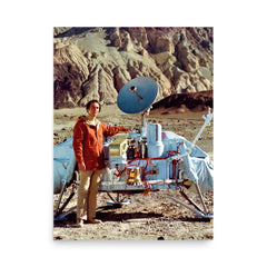 Carl Sagan poster on a plain backdrop in size 18"x24".