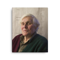 Carl Woese canvas print on a plain backdrop in size 16"x20".