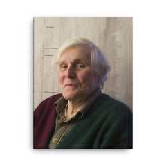 Carl Woese canvas print on a plain backdrop in size 18"x24".