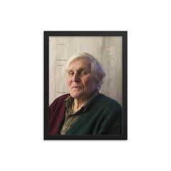 Carl Woese framed print on a plain backdrop in size 12"x16".