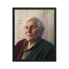 Carl Woese framed print on a plain backdrop in size 16"x20".