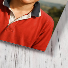 Carlo Acutis portrait metal print mockup