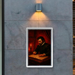 Carlo Gesualdo composing in blood red chamber poster 2