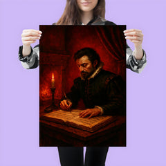 Carlo Gesualdo composing in blood red chamber poster 3