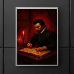 Carlo Gesualdo composing in blood red chamber poster 5