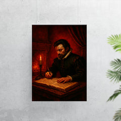 Carlo Gesualdo composing in blood red chamber poster 7