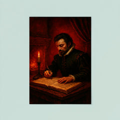 Carlo Gesualdo composing in blood red chamber poster 8