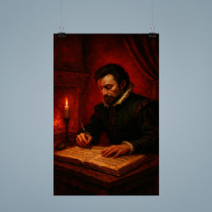 Carlo Gesualdo composing in blood red chamber poster 9