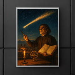 Carlos de Sigüenza charting a comet over Mexico City poster 5