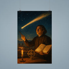 Carlos de Sigüenza charting a comet over Mexico City poster 9
