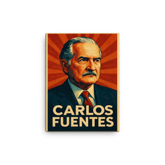 Carlos Fuentes canvas print on a plain backdrop in size 12"x16".