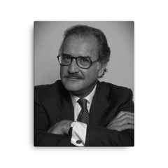 Carlos Fuentes canvas print on a plain backdrop in size 16"x20".