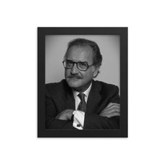 Carlos Fuentes framed print on a plain backdrop in size 8"x10".