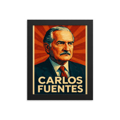 Carlos Fuentes framed print on a plain backdrop in size 8"x10".