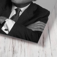 Carlos Fuentes metal print mockup